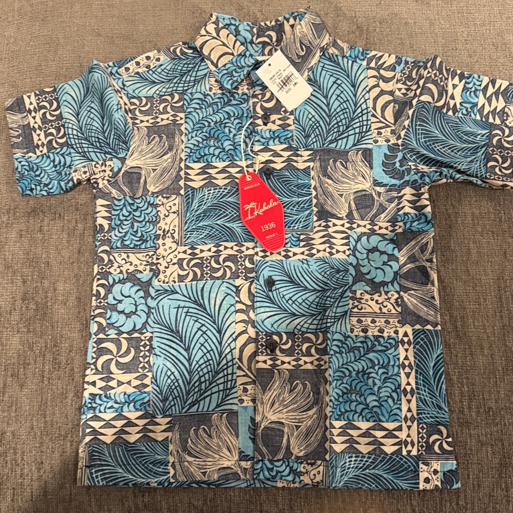 KAHALA boys aloha shirt size small 6-7 nwt